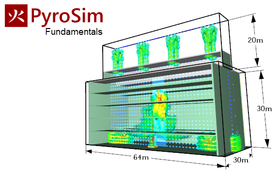 انجام پروژه حریق با pyrosim