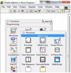 While Loop استفاده از برنامه نویسی LabView 