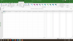 منوی gantt chart format در نرم افزار msp